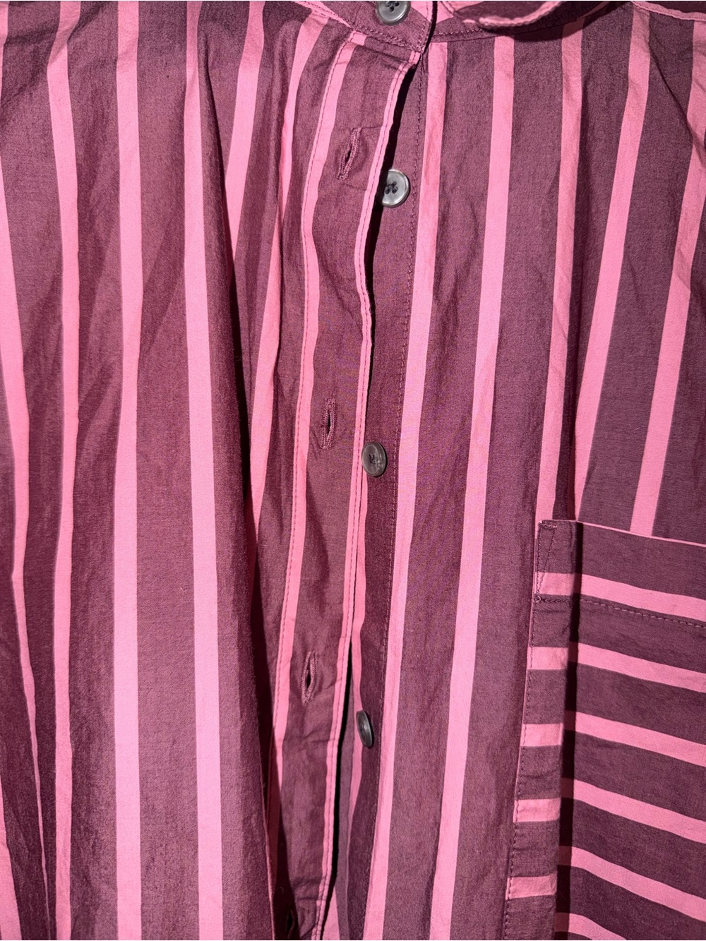 LOFT Mauve and Pink Striped Button-Down Shirt - Picture 5 of 8
